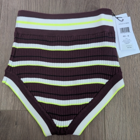 NWT Lacoste x EleVen by Venus | Striped Ribbed Lounge Shorts - Picture 4 of 15